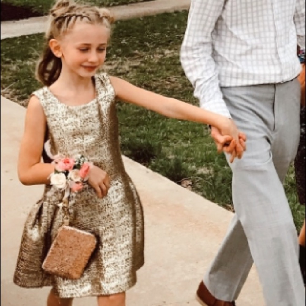 Gold foil dress